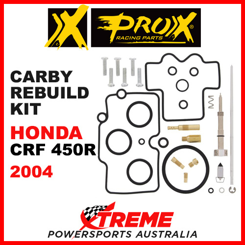 Pro-X Honda CRF450R CRF 450R 2004 Carburetor Rebuild Kit 44.55.10462
