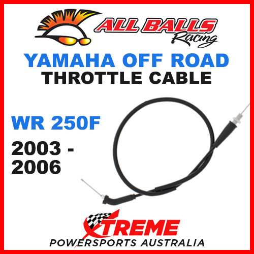 ALL BALLS 45-1176 MX YAMAHA THROTTLE CABLE WR250F WRF250 2003-2006 OFF ROAD