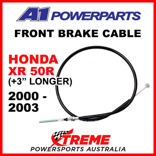 A1 Powersports Honda XR50R XR 50R 2000-2003 Front Brake Cable +3" 50-495-30