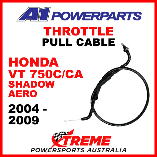 A1 Powerparts Honda VT750C/CA Shadow Aero 04-09 Throttle Pull Cable 50-522-10
