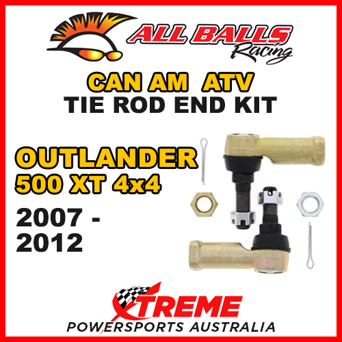All Balls 51-1009 Can AM Outlander 500 XT 4x4 2007-2012 Tie Rod End Kit