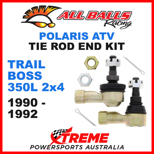 All Balls 51-1020 Polaris Trail Boss 350L 2x4 1990-1992 ATV Tie Rod End Kit