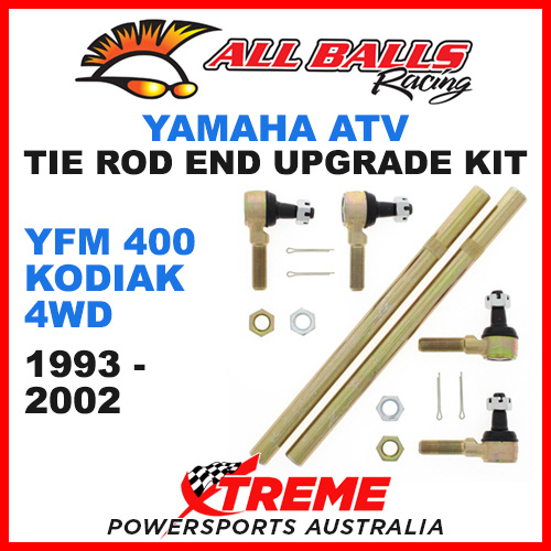 All Balls 52-1008 Yamaha YFM 400 Kodiak 4WD 1993-2002 Tie Rod End Upgrade Kit