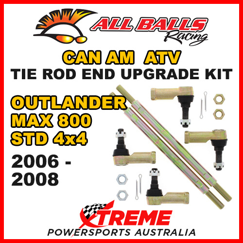 52-1024 Can AM Outlander MAX 800 STD 4x4 2006-2008 Tie Rod End Upgrade Kit