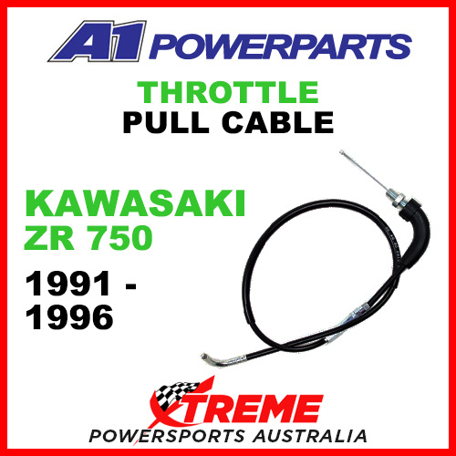A1 Powerparts Kawasaki ZR750 ZR 750 1991-1996 Throttle Pull Cable 53-144-10