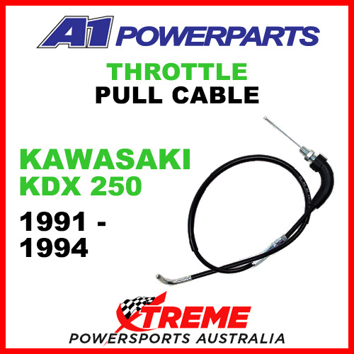 A1 Powerparts Kawasaki KDX250 KDX 250 1991-1994 Throttle Pull Cable 53-190-10