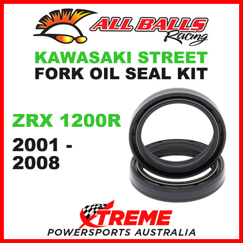 All Balls 55-123 Kawasaki ZRX1200R ZRX 1200R 2001-2008 Fork Oil Seal Kit 43x55x9.5/10