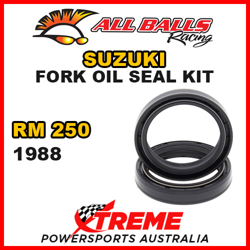 All Balls 55-123 For Suzuki RM250 RM 250 1988 Fork Oil Seal Kit 43x55x9.5/10