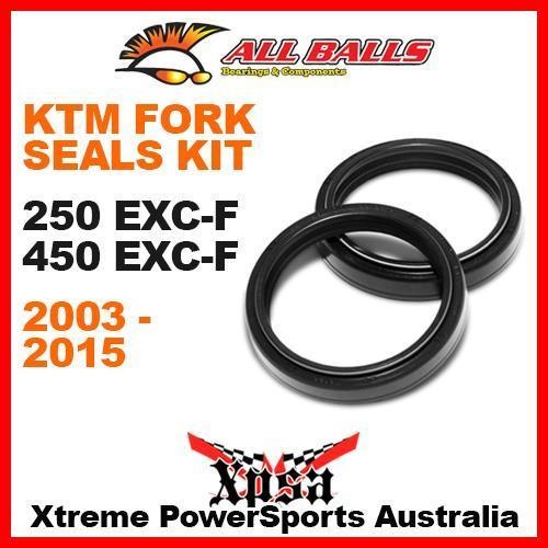 All Balls 55-131 KTM 250EXC-F 450EXC-F 250 450 EXC F 03-2015 Fork Oil Seal Kit 48x57.7x9.5/10.3