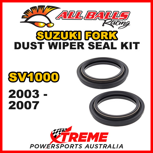 All Balls 57-103 For Suzuki SV1000 2003-2007 Fork Dust Wiper Seal Kit 46x58.5