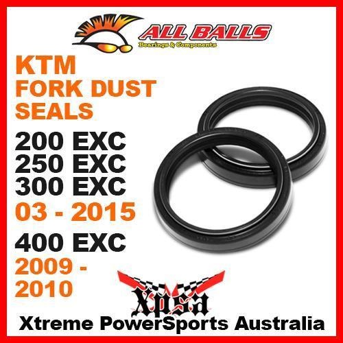 Fork Dust Seals KTM 200EXC 250EXC 300EXC 03-2015 400EXC 09-2010, All Balls 57-105