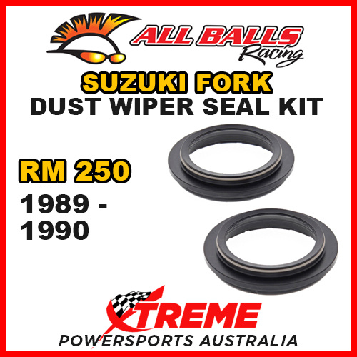 All Balls 57-107 For Suzuki RM250 1989-1990 Fork Dust Wiper Seal Kit 41x53.5x12