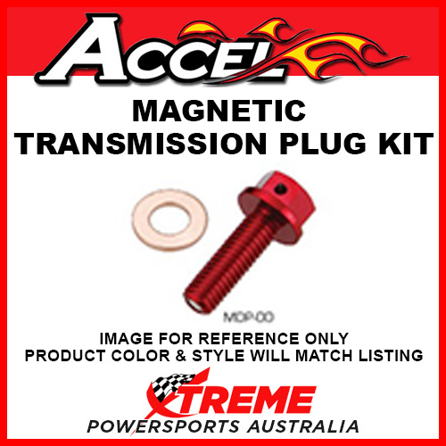 Accel 58.MTP-01-R Honda CRF450 R 2002-2016 6x1x10 Red MX Magnetic Sump Drain Plug