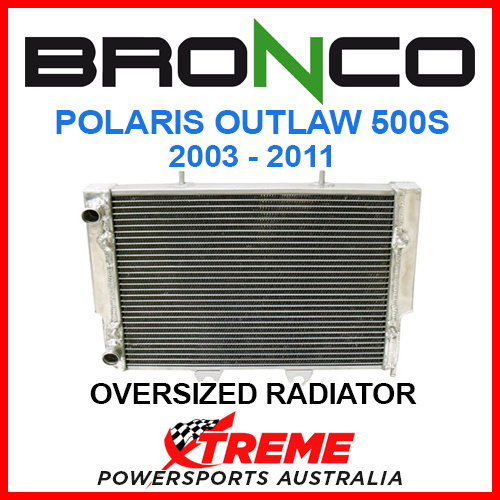 Psychic/Bronco Polaris OUTLAW 500 2003-2011 Core 75mm OVERSIZED Single Aluminium Radiator
