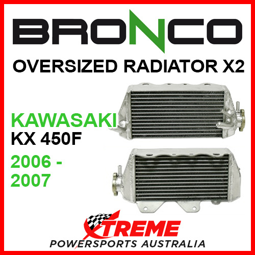 Psychic/Bronco KAWASAKI KX450F KXF450 2006-2007 OVERSIZED Dual Radiator