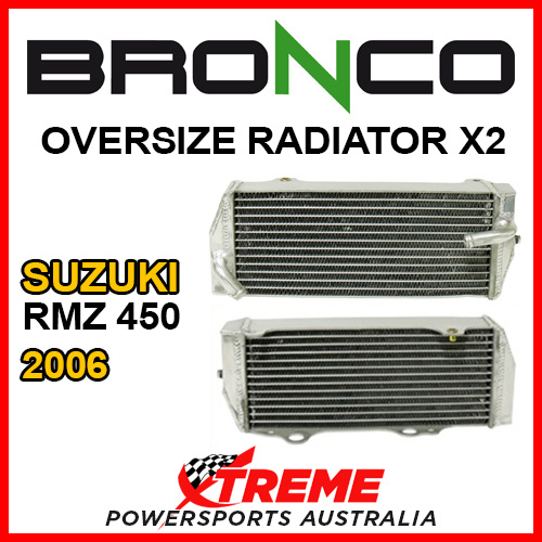 Psychic/Bronco For Suzuki RMZ450 RMZ 450  2006 OVERSIZED Dual Radiator