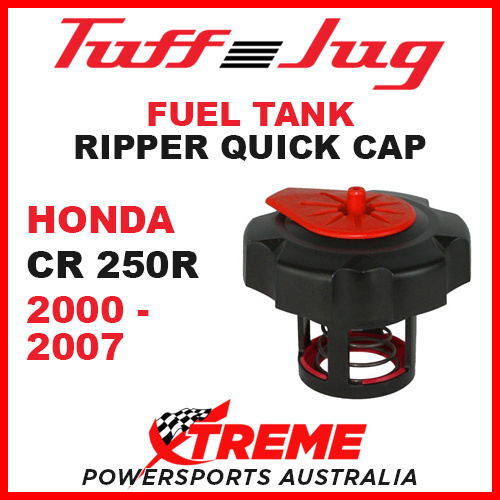 Honda CR250R CR 250R 2000-2007 Fuel Gas Tank Tuff Jug Quick Cap Black Red