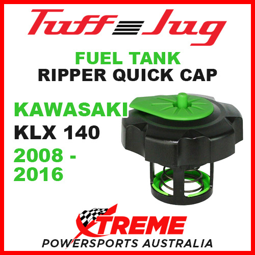 Kawasaki KLX 140 KLX140 2008-2016 Fuel Gas Tank Tuff Jug Quick Cap Black Green