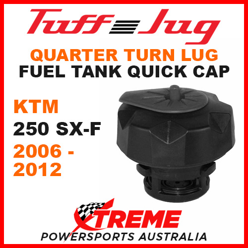 KTM 250 SX-F 250SXF 2006-2012 Lug Quarter Turn Tuff Jug Tank Quick Cap Black