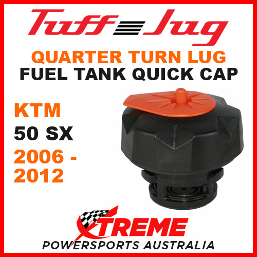 KTM 50 SX 50SX 2006-2012 Lug Quarter Turn Tuff Jug Tank Quick Cap Blk Org