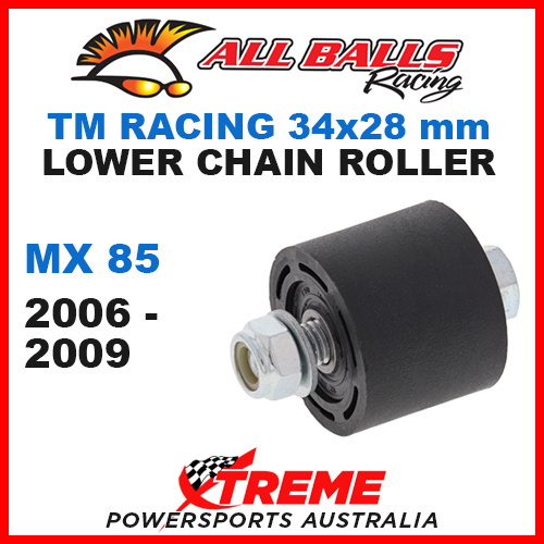 79-5001 TM Racing MX85 2006-2009 34mm Lower Chain Roller Kit w/ Inner Bearing
