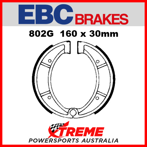 EBC Rear Grooved Brake Shoe Husqvarna WR 125 1980-1984,1987-1988 802G