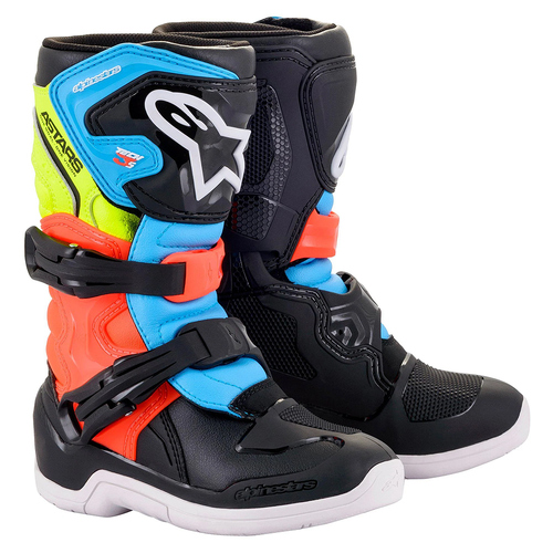 Alpinestars Tech 3S Kids Boots MX Black/Yellow Fluo/Red Fluo Size K10