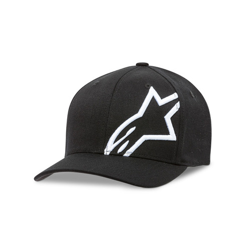 Alpinestars Corp Shift-2 Curved Bill Hat Cap Black w/ White Logo Large/XL