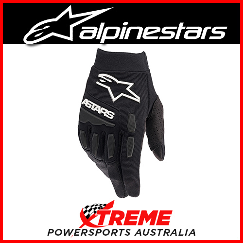 Alpinestars Adult 2022 Full Bore MX Gloves Black/White Logo Size Small