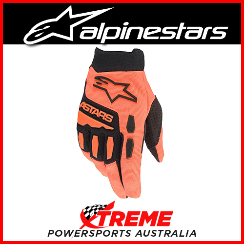 Alpinestars Adult 2022 Full Bore MX Gloves Orange/Black Logo Size Small