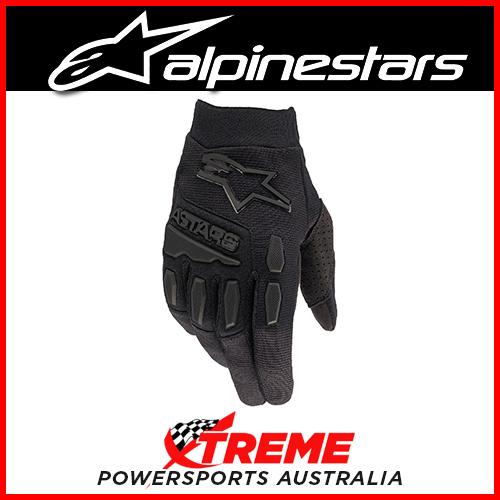 Alpinestars Adult 2022 Full Bore MX Gloves Black/Black Logo Size Small