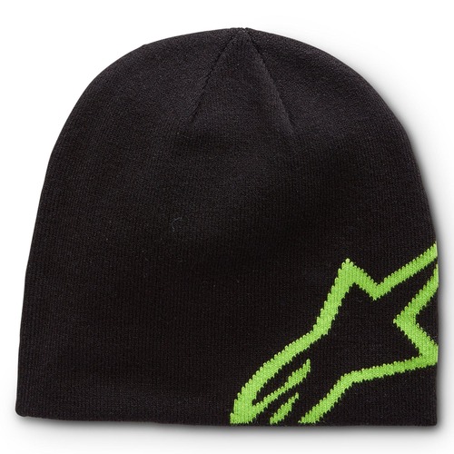 Alpinestars Corp Shift Beanie Black w/ Green Logo
