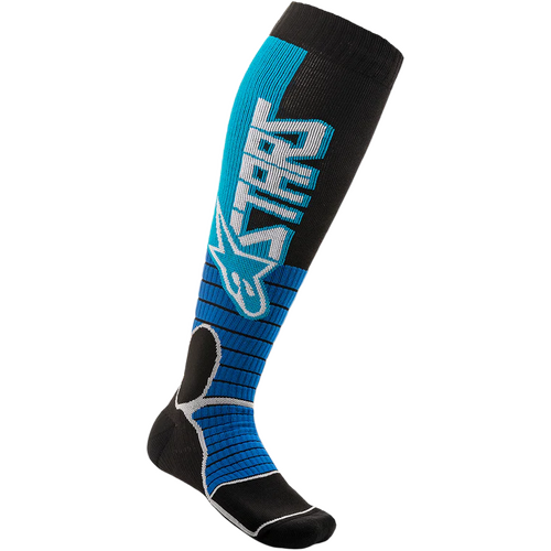 Alpinestars MX Pro Sock Cyan/Black Size 6-9, Medium