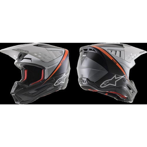Alpinestars SM5 RAYON HELMET ECE | MATTE BLACK/WHITE/FLURO ORANGE  (1242) L/60
