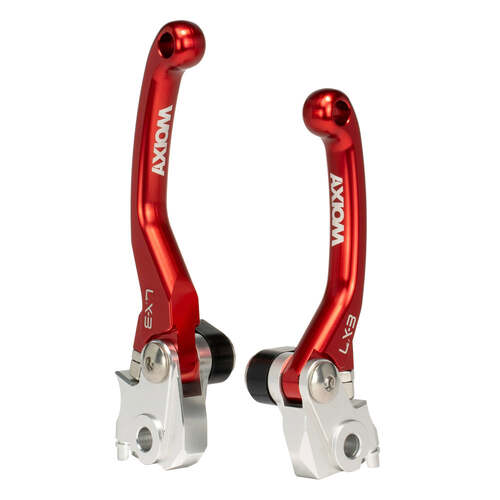 Axiom Red Brake & Clutch Flex Pivot Lever Set for GasGas MC250 2021-2024