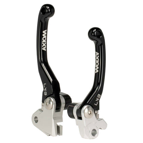 Axiom Black Brake & Clutch Flex Pivot Lever Set for Kawasaki KX250F 2013-2020