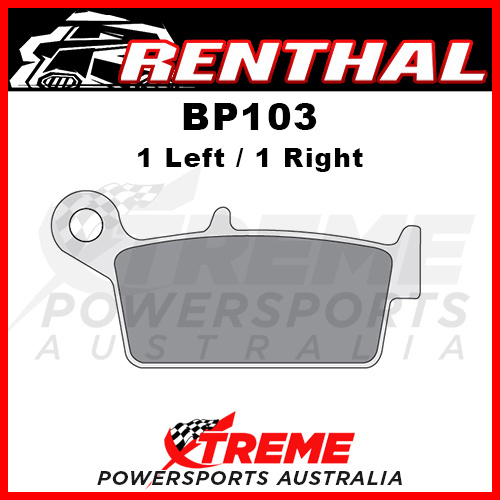 Renthal Gas-Gas EC 125 2000-2008 RC-1 Works Sintered Rear Brake Pad BP103