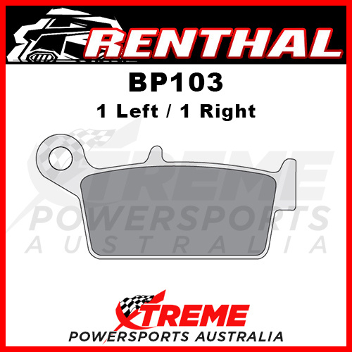 Renthal Gas-Gas MX 125 MC 2001-2008 RC-1 Works Sintered Rear Brake Pad BP103