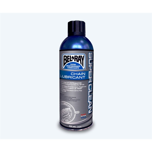 Belray Super Clean Motorcycle Chain Lube Lubricant Spray 400ml Aerosol