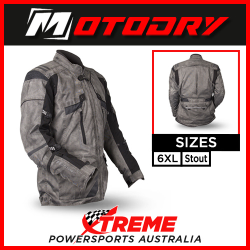 Mens Motorcycle Jacket Classic Vintage Black/Charcoal Motodry Stout