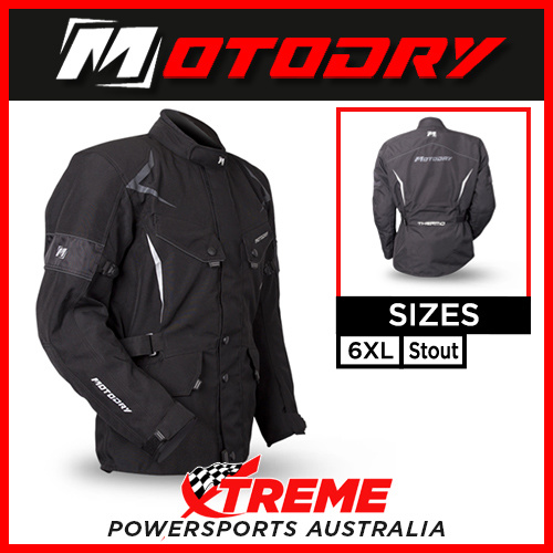 Mens Motorcycle Jacket Thermo Black Motodry Stout