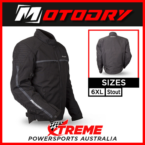 Mens Motorcycle Jacket Trophy Black Motodry Stout