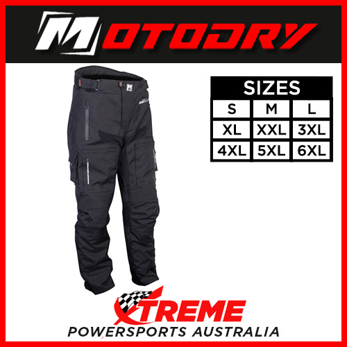 Mens Motorcycle Pants Advent Tour Black/Charcoal Motodry Small