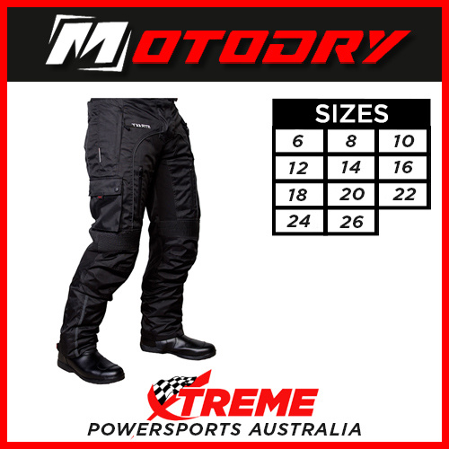 Womens Motorcycle Pants Street Black Motodry Size:8