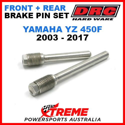 DRC Yamaha YZ450F YZ 450F 2003-17 Front Rear Stainless Brake Pin Set D58-33-201