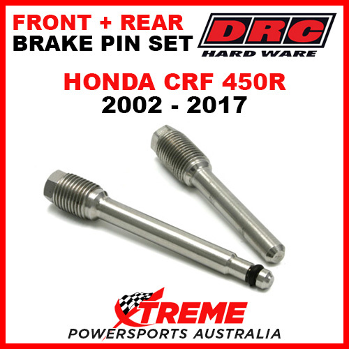 DRC Honda CRF450R CRF 450R 2002-2017 Front Rear Stainless Brake Pin Set D58-33-202