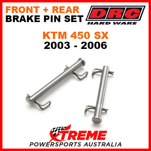 DRC KTM 450SX 450 SX 2003-2006 Front Rear Stainless Brake Pin Set D58-33-241