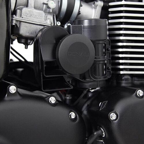 Denali Compact SoundBomb Horn for Triumph BONNEVILLE T100 2004-2022