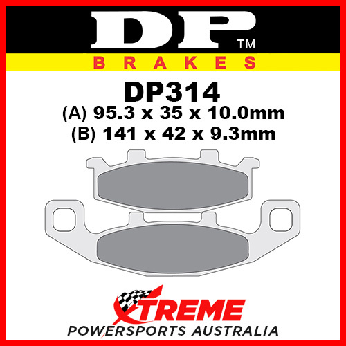 DP Brakes Kawasaki ER-5 ER500 1999-2005 Sintered Metal Front Brake Pad