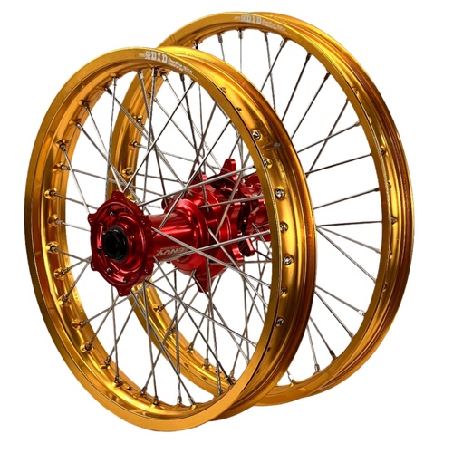 DID ENVY Gold/Red 21/18 Wheel Set for Honda CR125R 1989-1994